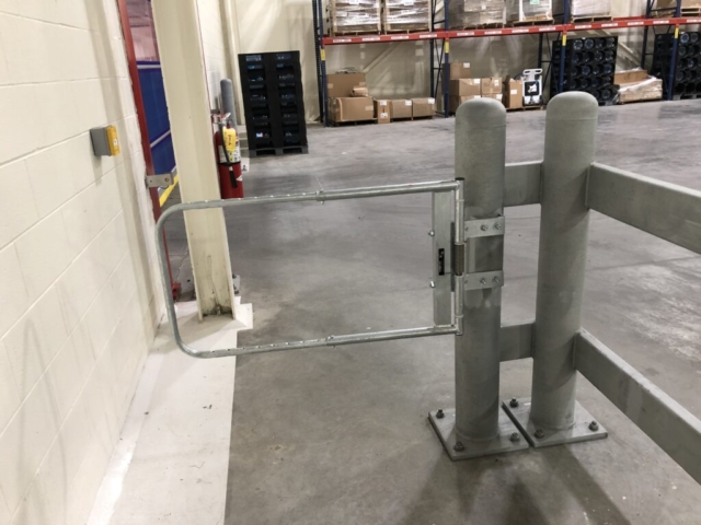 Industrial Swing Gate Galvanized in a Warehouse by EGA Products